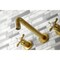Kingston Brass Roman Tub Faucet, Brushed Brass, Wall Mount KS8027BEX - alternate 3